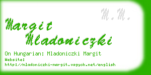 margit mladoniczki business card